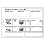 Palettenschein Lademittelnachweis Deutsch/Englisch DIN A5 quer Block á 25 Satz 4-fach